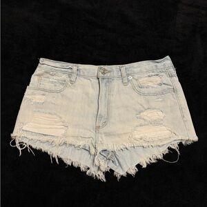 A&F High Rise Distressed Shorts